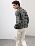 Wool Blend Harrington Jacket