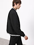 Wool Blend Varsity Bomber Jacket
