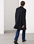 Wool Blend Revere Coat with Cashmere
