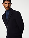 Wool Rich Revere Overcoat with Cashmere