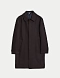Wool Blend Dogstooth Car Coat