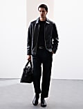 Leather Harrington Jacket