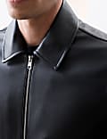 Leather Harrington Jacket