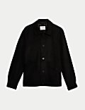 Faux Suede Harrington Jacket