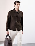Faux Suede Overshirt