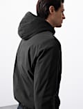 Blouson d'aviateur rembourré à capuche