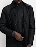 Shirt Collar Mac with Removable Bib