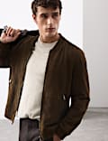 Suede Bomber Jacket