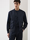 Cotton Linen Blend Bomber