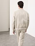 Blouson en coton et lin m&eacute;lang&eacute;