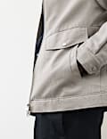 Cotton Rich Harrington Jacket with Linen