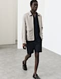 Cotton Rich Harrington Jacket with Linen