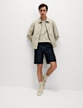 Cotton Rich Striped Harrington Jacket