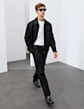 Cotton Rich Textured Harrington Jacket