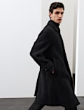 Wool Blend Boucle Checked Coat