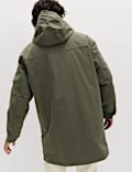 2-in-1 katoenrijke verwassen parka met capuchon