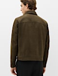 Chaqueta Harrington de piel