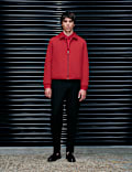 Zip Through Padded Harrington Jacket