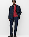 Pure Cotton Barn Jacket With Borg Lining