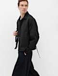 Veste de coach en coton m&eacute;lang&eacute;