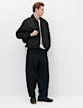 Veste de coach en coton m&eacute;lang&eacute;