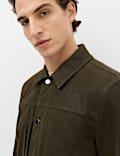 Faux Suede Utility Jacket