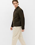 Faux Suede Utility Jacket