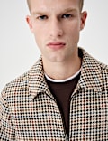 Wool Blend Textured Short Jacket
