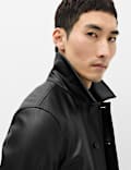 Faux Leather Chore Jacket