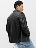 Faux Leather Chore Jacket