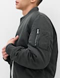 Textured Padded Bomber Jacket