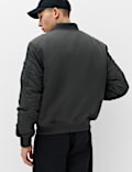 Textured Padded Bomber Jacket
