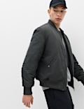 Textured Padded Bomber Jacket