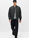 Textured Padded Bomber Jacket