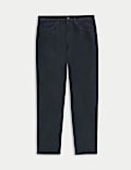 Straight Fit Italian Moleskin 5 Pocket Trousers