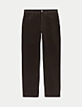Regular Fit Italian Moleskin 5 Pocket Trousers