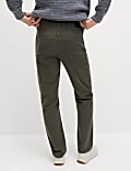 Straight Fit Italian Moleskin 5 Pocket Trousers