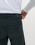 Straight Fit Italian Moleskin 5 Pocket Trousers