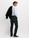 Straight Fit Italian Moleskin 5 Pocket Trousers