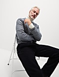 Regular Fit Italian Moleskin Pleated Trousers
