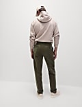 Regular Fit Italian Moleskin Pleated Trousers