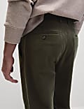 Regular Fit Italian Moleskin Pleated Trousers