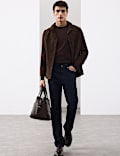 Straight Fit Jeans with Wool