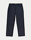 Loose Fit Lightweight Linen Blend Jeans