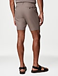 Linen Blend Pleat Front Shorts