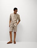 Regular Fit Linen Blend Chino Shorts