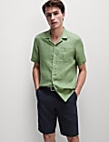 Regular Fit Linen Blend Chino Shorts