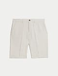 Regular Fit Cotton Linen Blend Chino Shorts