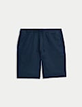 Cotton Linen Blend Elasticated Waist Shorts
