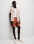 Cotton Linen Blend Elasticated Waist Shorts